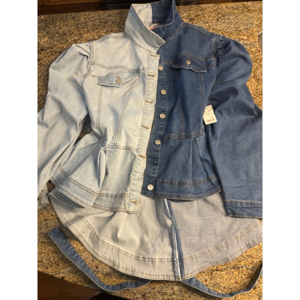 Two-Tone Denim Jean Jacket